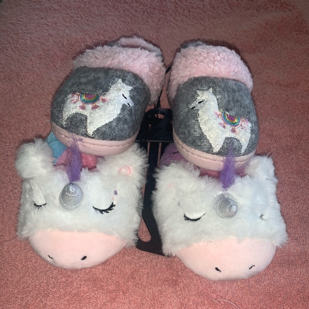 Girls Bedroom Slippers Unicorn Size 5/6